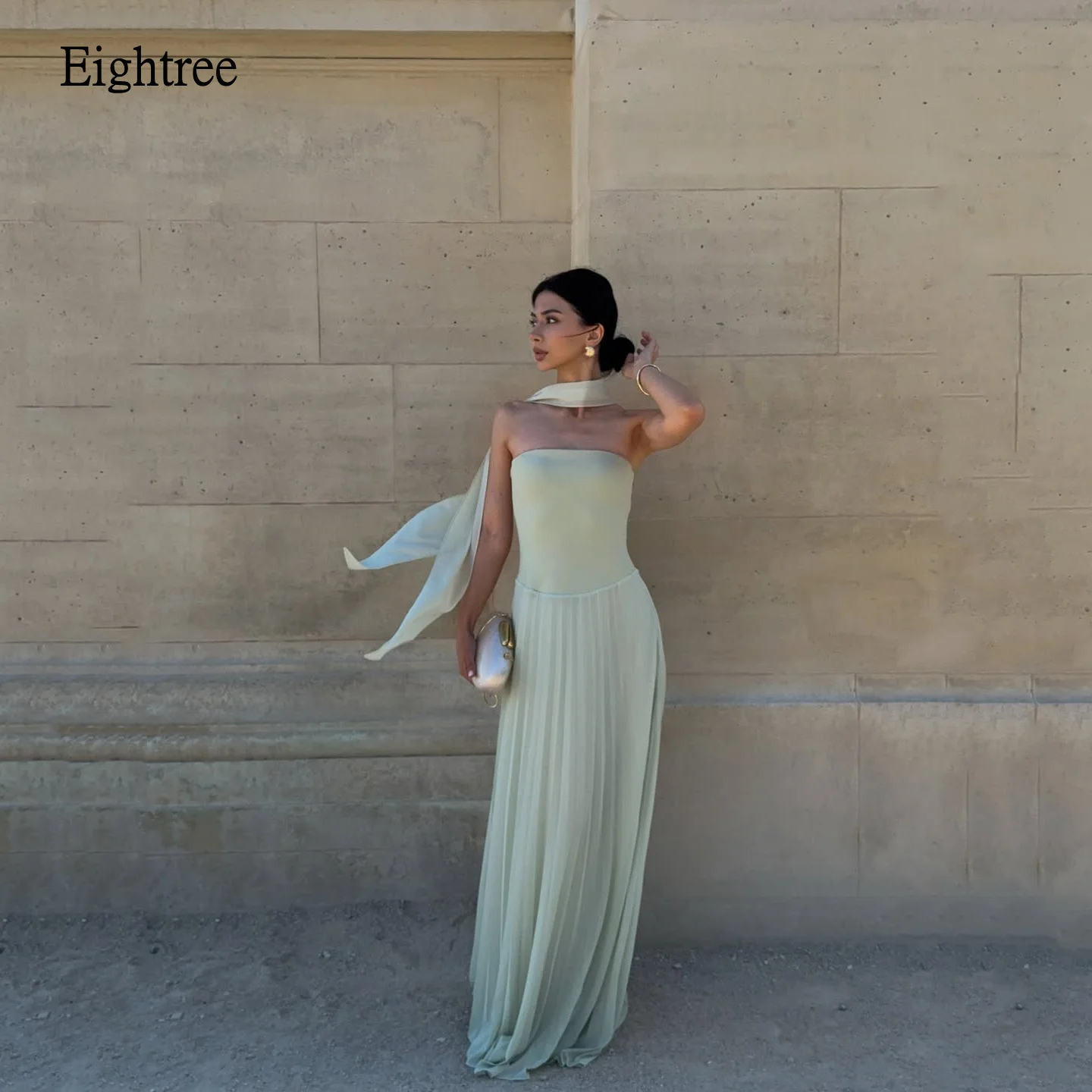 Eightree Classic Strapless Light Green Prom Gowns Backless With Scarf Tiered Party Gown Floor Length Evening Dress Customized
Eightree Classic Strapless Light Green Prom Gowns Backless With Scarf Tiered Party Gown Floor Length Evening Dress Customized