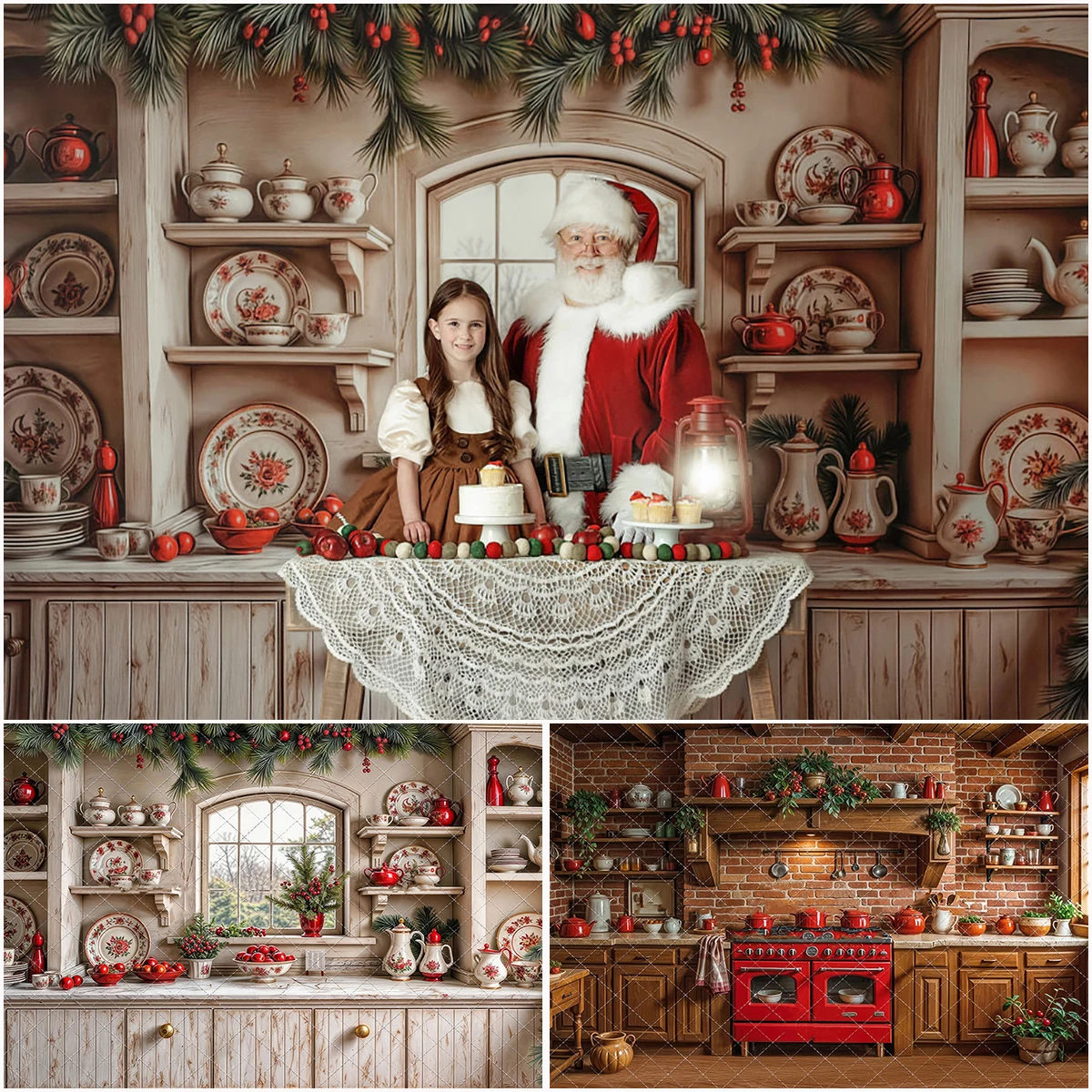 Christmas Kitchen Backdrop Banner Adult Kids Portrait Photography Backgrounds Holiday Bakehouse Photo Studio Props
Christmas Kitchen Backdrop Banner Adult Kids Portrait Photography Backgrounds Holiday Bakehouse Photo Studio Props