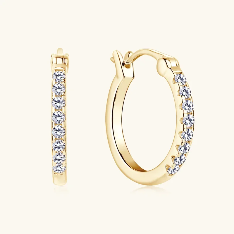1.8mm D Color Full Moissanite Hoop Earrings for Women Sparkling Wedding Bride Jewelry 100% 925 Sterling Silver Wholesale
1.8mm D Color Full Moissanite Hoop Earrings for Women Sparkling Wedding Bride Jewelry 100% 925 Sterling Silver Wholesale