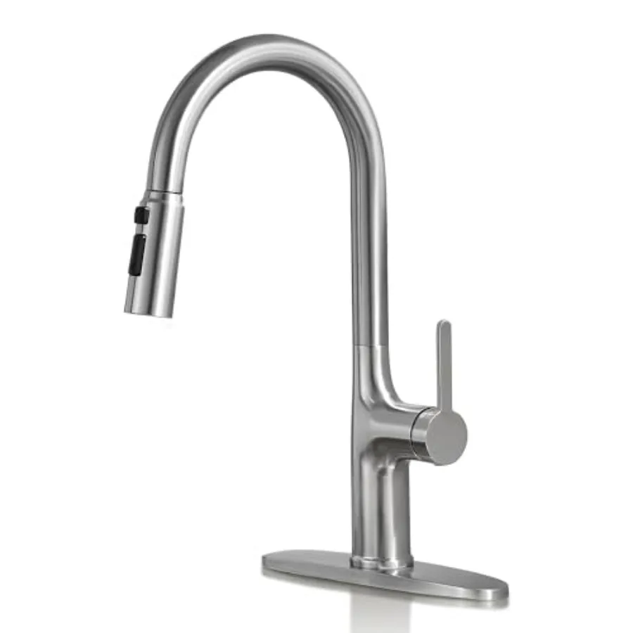 Kitchen Faucet, Kitchen Faucet with Pull Down Sprayer, High Arc Single Handle Stainless Steel Kitchen Sink Faucet 1 or 3 Hole,
Kitchen Faucet, Kitchen Faucet with Pull Down Sprayer, High Arc Single Handle Stainless Steel Kitchen Sink Faucet 1 or 3 Hole,