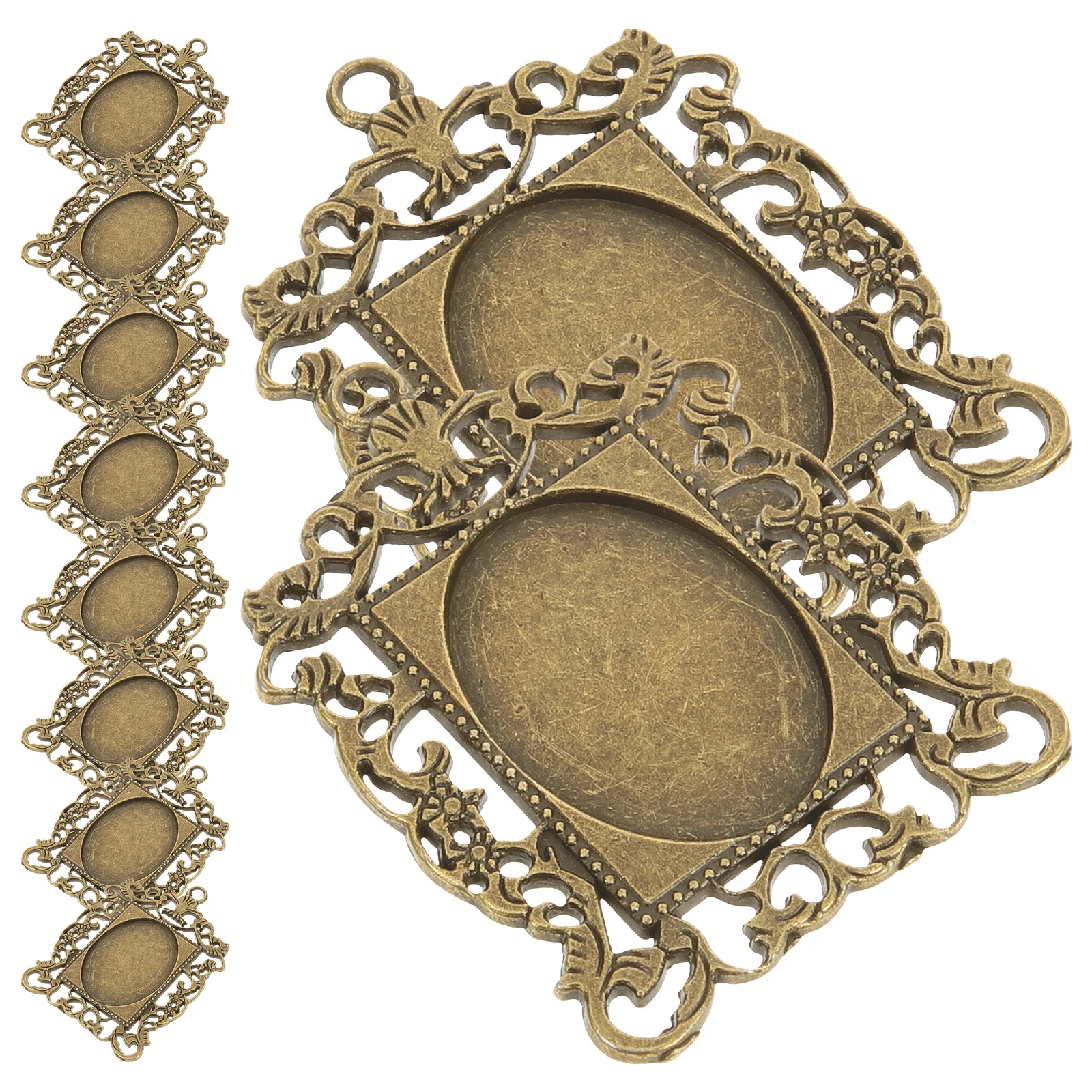 10pcs Oval Base Tray Dome Tray For Diy Jewelry Making Craft Resin Pendant Bezel Blank Holder Settings Kit
10pcs Oval Base Tray Dome Tray For Diy Jewelry Making Craft Resin Pendant Bezel Blank Holder Settings Kit