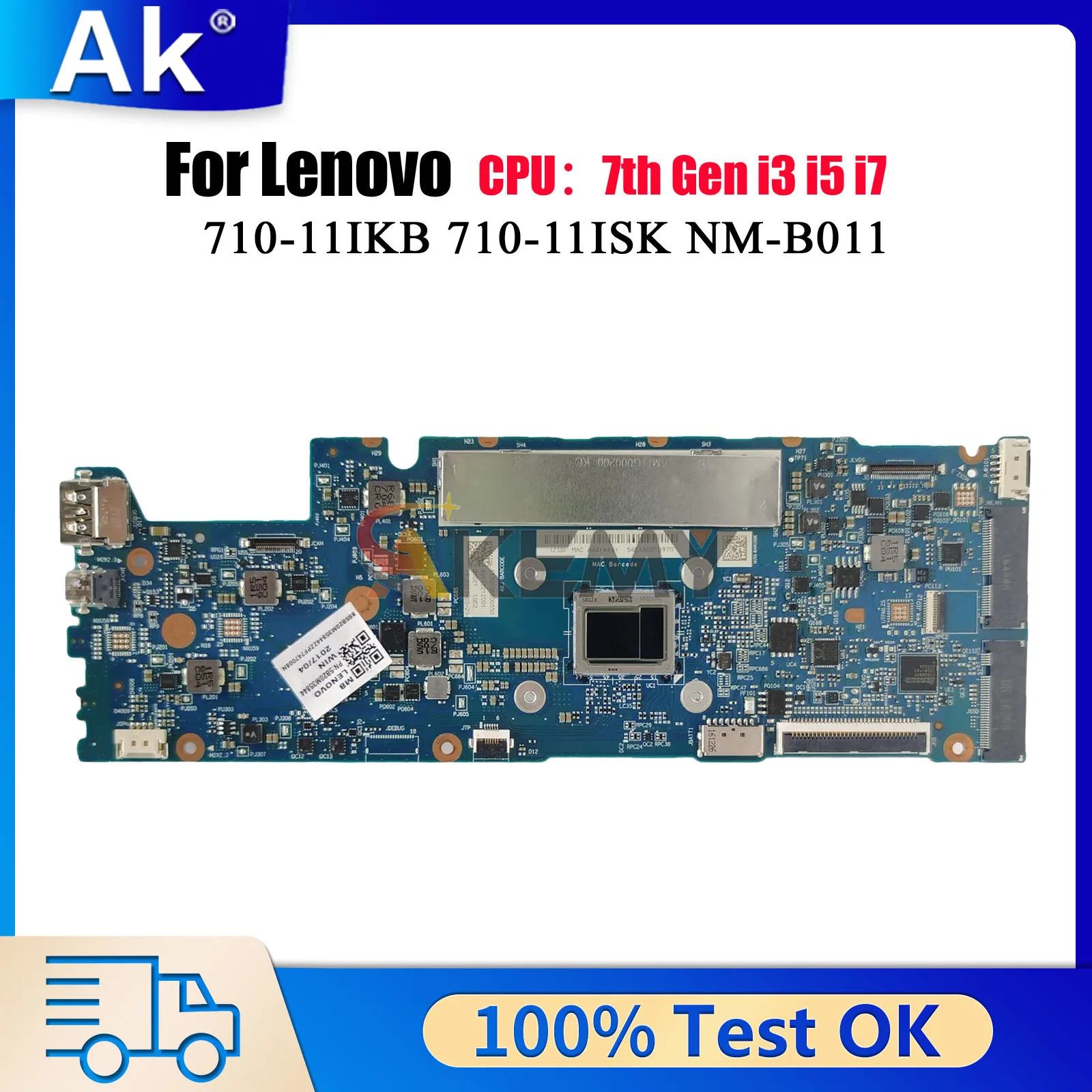 NM-B011 для Lenovo Yoga 710-11IKB с процессором M3-7Y30 I5-7Y54, 4 ГБ ОЗУ, материнская плата для ноутбука, 100% протестировано, ОК
NM-B011 для Lenovo Yoga 710-11IKB с процессором M3-7Y30 I5-7Y54, 4 ГБ ОЗУ, материнская плата для ноутбука, 100% протестировано, ОК