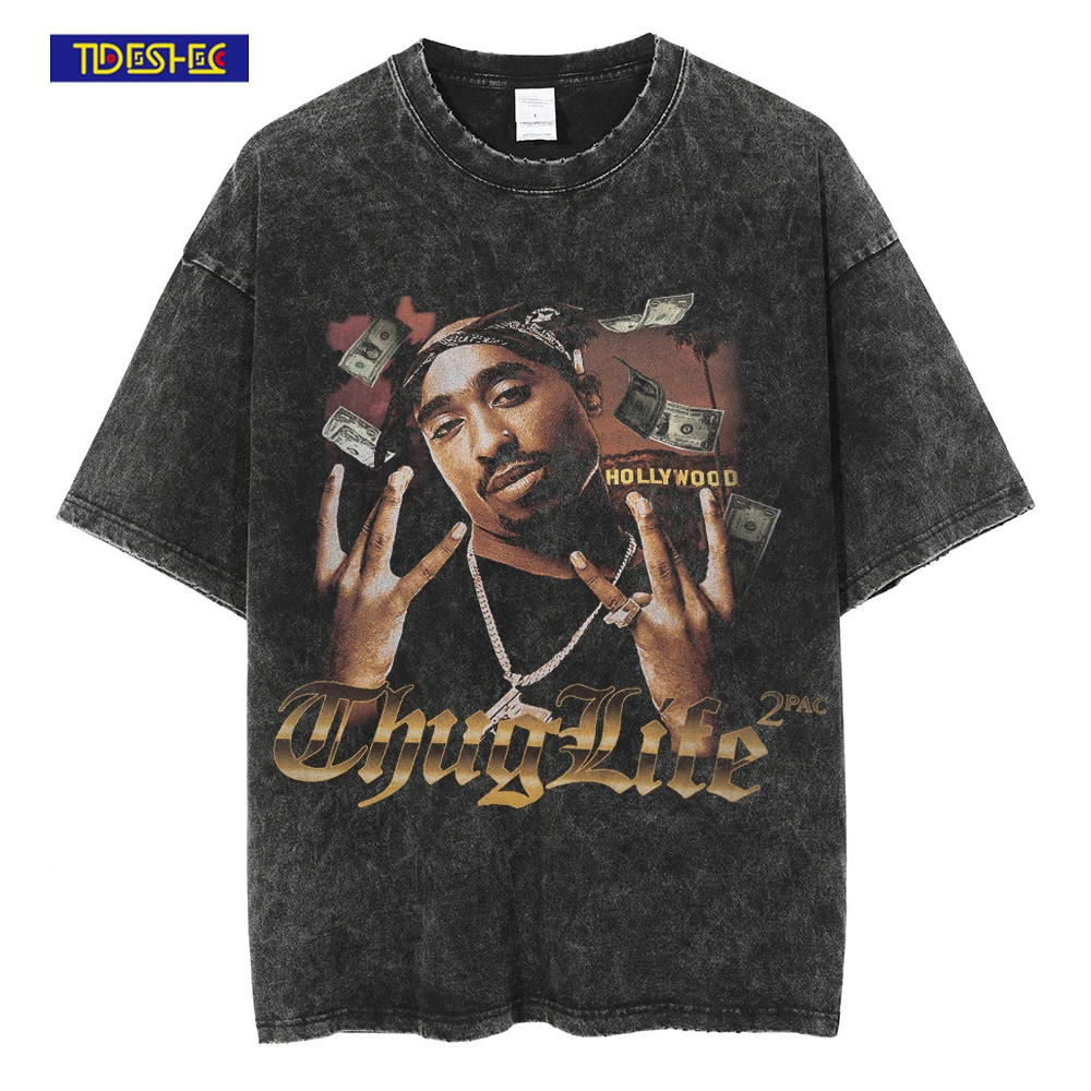 2022 Men Tshirt Hip Hop Streetwear Rapper 2PAC Graphic Printed T Shirt Cotton Washed Tshirt Summer Short Sleeve Tupac Tops Tees
2022 Men Tshirt Hip Hop Streetwear Rapper 2PAC Graphic Printed T Shirt Cotton Washed Tshirt Summer Short Sleeve Tupac Tops Tees