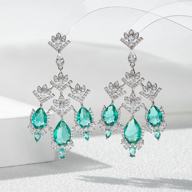 SENYU Beautiful Bohemia CZ Tassel Earring for Wedding Gold Plated Jewelry Pave AAA Cubic Zirconia Luxury Dubai Bride Earrings
SENYU Beautiful Bohemia CZ Tassel Earring for Wedding Gold Plated Jewelry Pave AAA Cubic Zirconia Luxury Dubai Bride Earrings