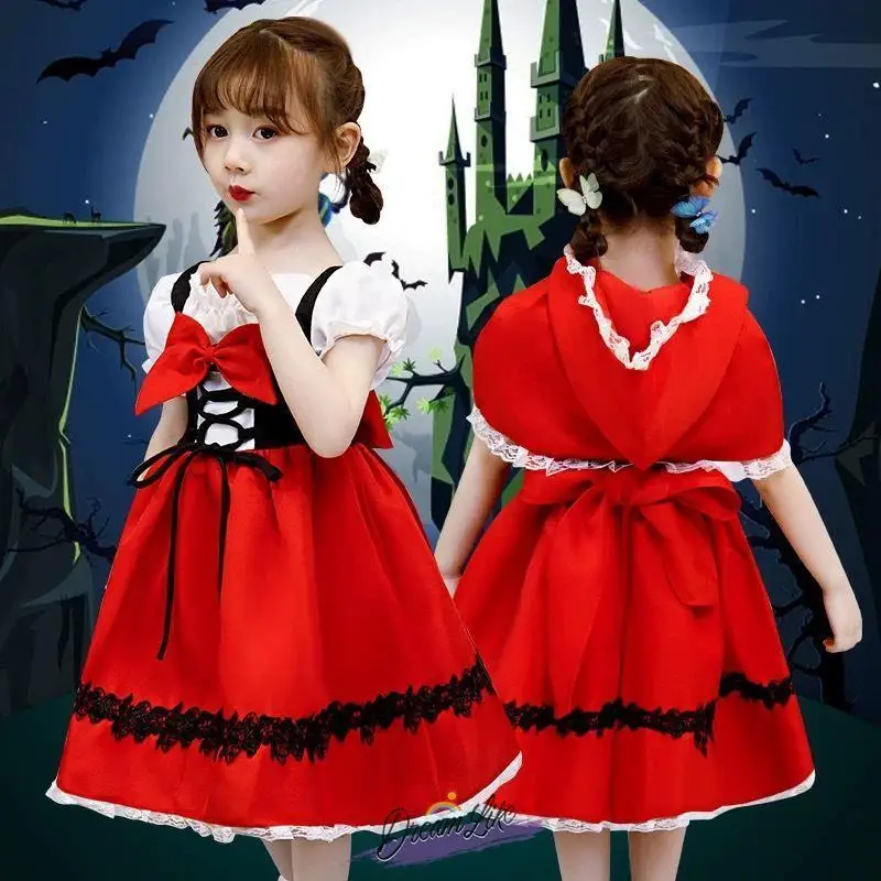 Halloween Children's Costume Little Red Riding Hood Performance Clothes Cosplay Masquerade Ball Role-playing Outfit Girls
Halloween Children's Costume Little Red Riding Hood Performance Clothes Cosplay Masquerade Ball Role-playing Outfit Girls