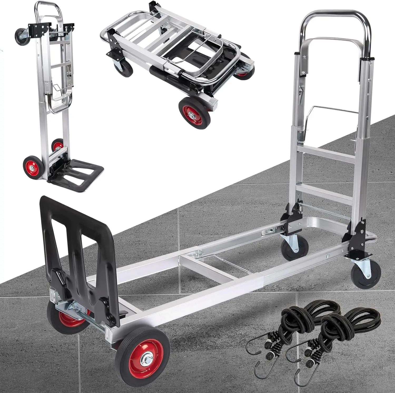 330LB Folding Hand Truck Dolly Cart with Telescoping Handle Heavy Duty Aluminum Hand Truck 2 in 1 Convertible Hand Truck
330LB Folding Hand Truck Dolly Cart with Telescoping Handle Heavy Duty Aluminum Hand Truck 2 in 1 Convertible Hand Truck