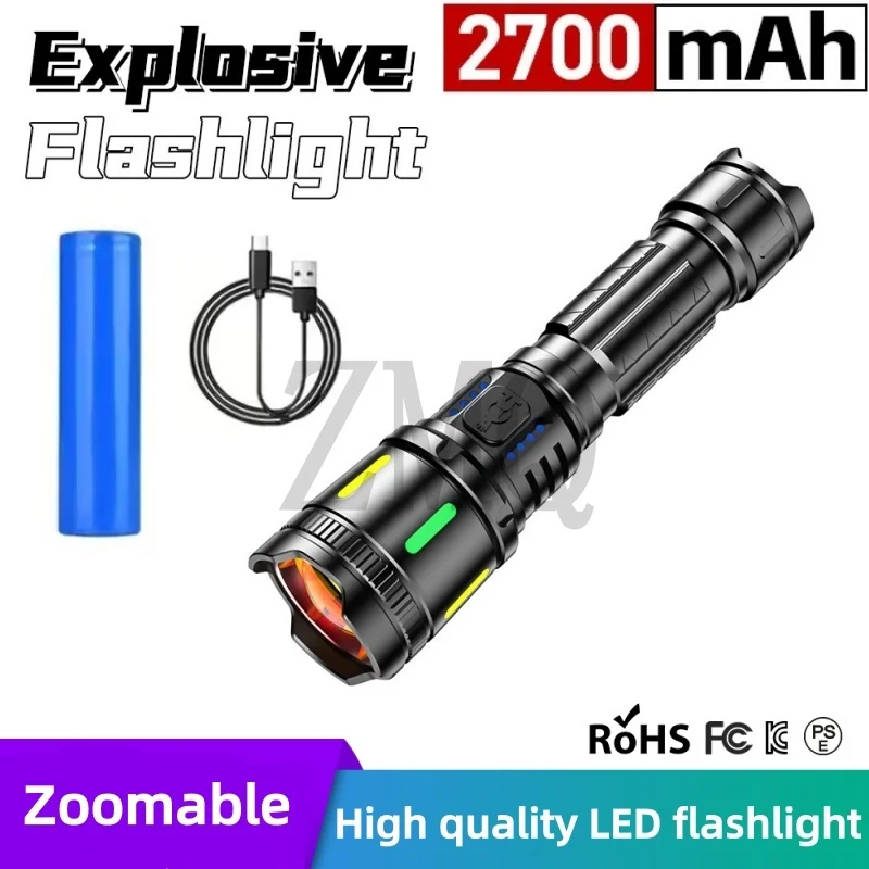 High Power LED Flashlight USB Rechargeable Powerful Strong Light Lantern Portable Tactical Pen Holder Torch For Outdoor Camping
High Power LED Flashlight USB Rechargeable Powerful Strong Light Lantern Portable Tactical Pen Holder Torch For Outdoor Camping