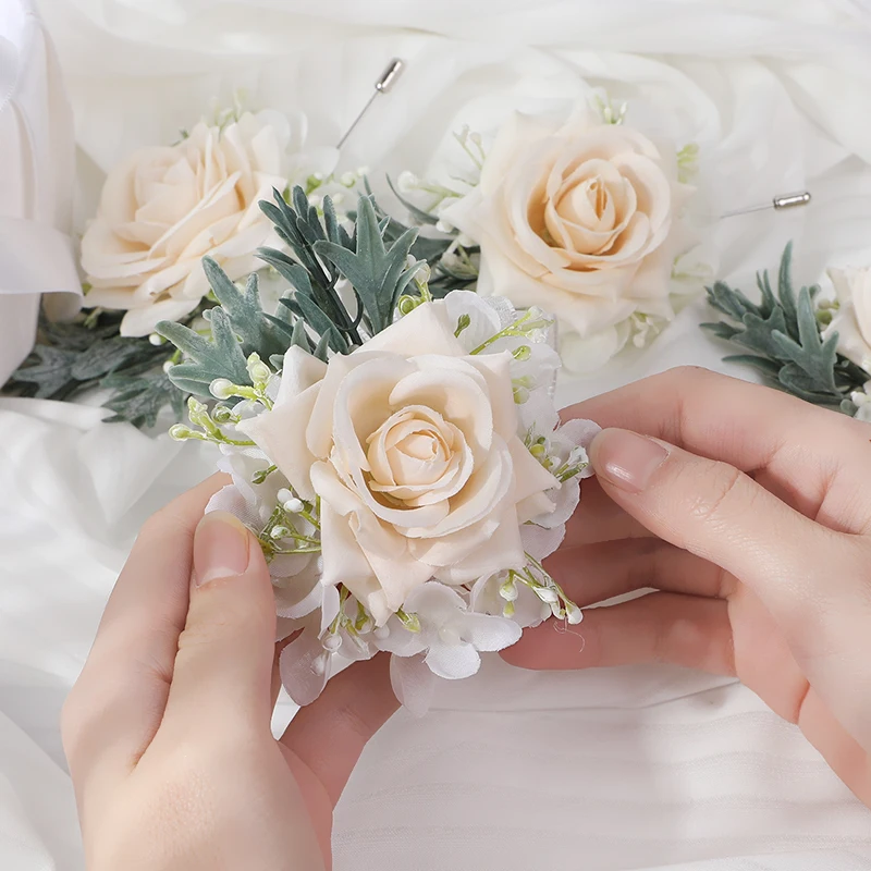 White Brooches Groom Pin Brooch Pin Wedding Boutonniere Bride Bridesmaid Wrist Corsage Bridesmaid Bracelet Flowers Wedding Decor
White Brooches Groom Pin Brooch Pin Wedding Boutonniere Bride Bridesmaid Wrist Corsage Bridesmaid Bracelet Flowers Wedding Decor