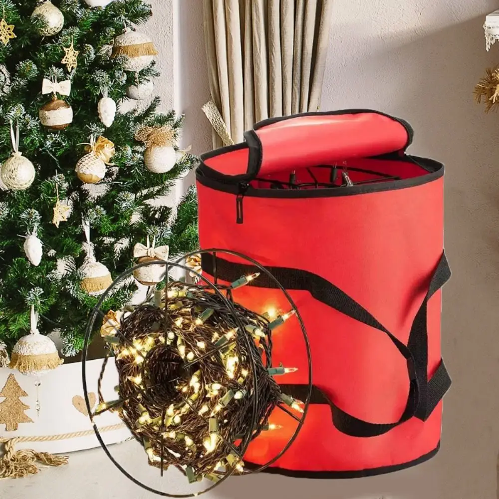 Red Christmas String Lights Storage Bag Round 600D Oxford Cloth Christmas Storage Bag Heavy Duty Tear Proof Christmas Light Bag
Red Christmas String Lights Storage Bag Round 600D Oxford Cloth Christmas Storage Bag Heavy Duty Tear Proof Christmas Light Bag