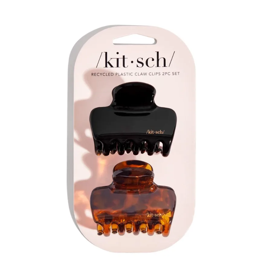 Eco-Friendly Medium Hair Claw Clips for Adults - 2 Piece Set in Black and Tortoise
Eco-Friendly Medium Hair Claw Clips for Adults - 2 Piece Set in Black and Tortoise