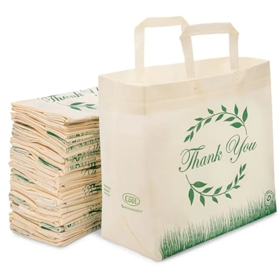 Reusable Thank YouHave a Nice Day EcoFriendly Grocery Shopping 14.5"x14"x6.6" Durable, Recyclable, Washable, Foldable Tote Bags
Reusable Thank YouHave a Nice Day EcoFriendly Grocery Shopping 14.5"x14"x6.6" Durable, Recyclable, Washable, Foldable Tote Bags