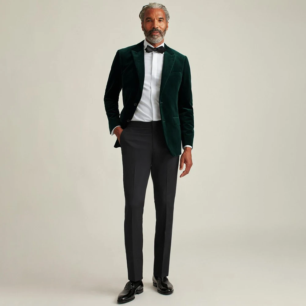 Chic Green Velvet Men's Suits Customzied Slim Fit Blazer Fashion Business Single Breasted 2 Piece Jacket Pants Sets Costume
Chic Green Velvet Men's Suits Customzied Slim Fit Blazer Fashion Business Single Breasted 2 Piece Jacket Pants Sets Costume