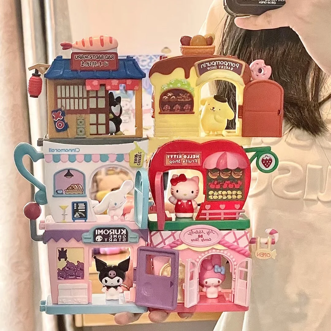 Sanrio Cinnamoroll Hello Kitty Kuromi Play House штабелируемые игрушки с видом на улицу, фигурка аниме, детский игровой домик, игрушки
Sanrio Cinnamoroll Hello Kitty Kuromi Play House штабелируемые игрушки с видом на улицу, фигурка аниме, детский игровой домик, игрушки