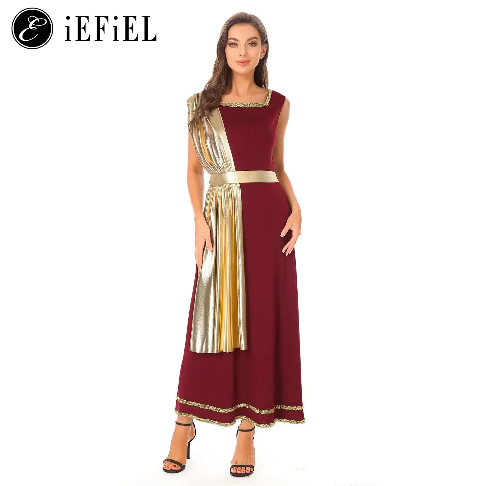 Женский костюм Древнегреческой Тоги Сенатора Цезаря, Афинская принцесса, римская императрица, платье макси-тоги без рукавов с металлическим запахом
Женский костюм Древнегреческой Тоги Сенатора Цезаря, Афинская принцесса, римская императрица, платье макси-тоги без рукавов с металлическим запахом