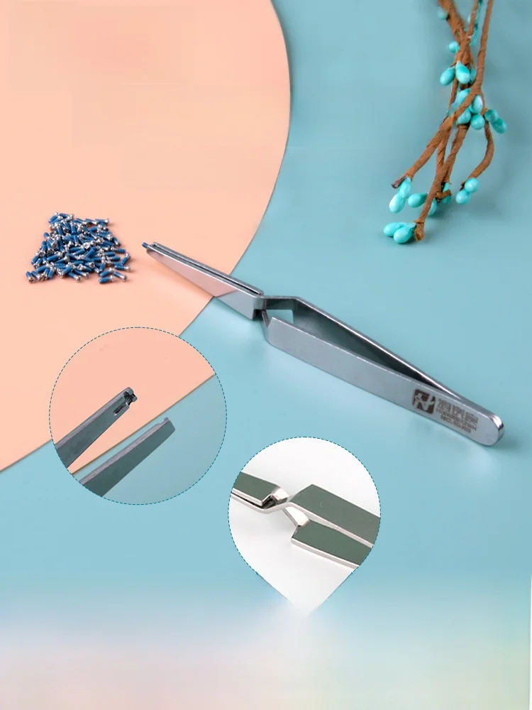 Metal Tweezers with Slot for Screw Nose Pad Glasses Accories Parts Clamp Assembly Tool Glasses Repair Adjusent
Metal Tweezers with Slot for Screw Nose Pad Glasses Accories Parts Clamp Assembly Tool Glasses Repair Adjusent