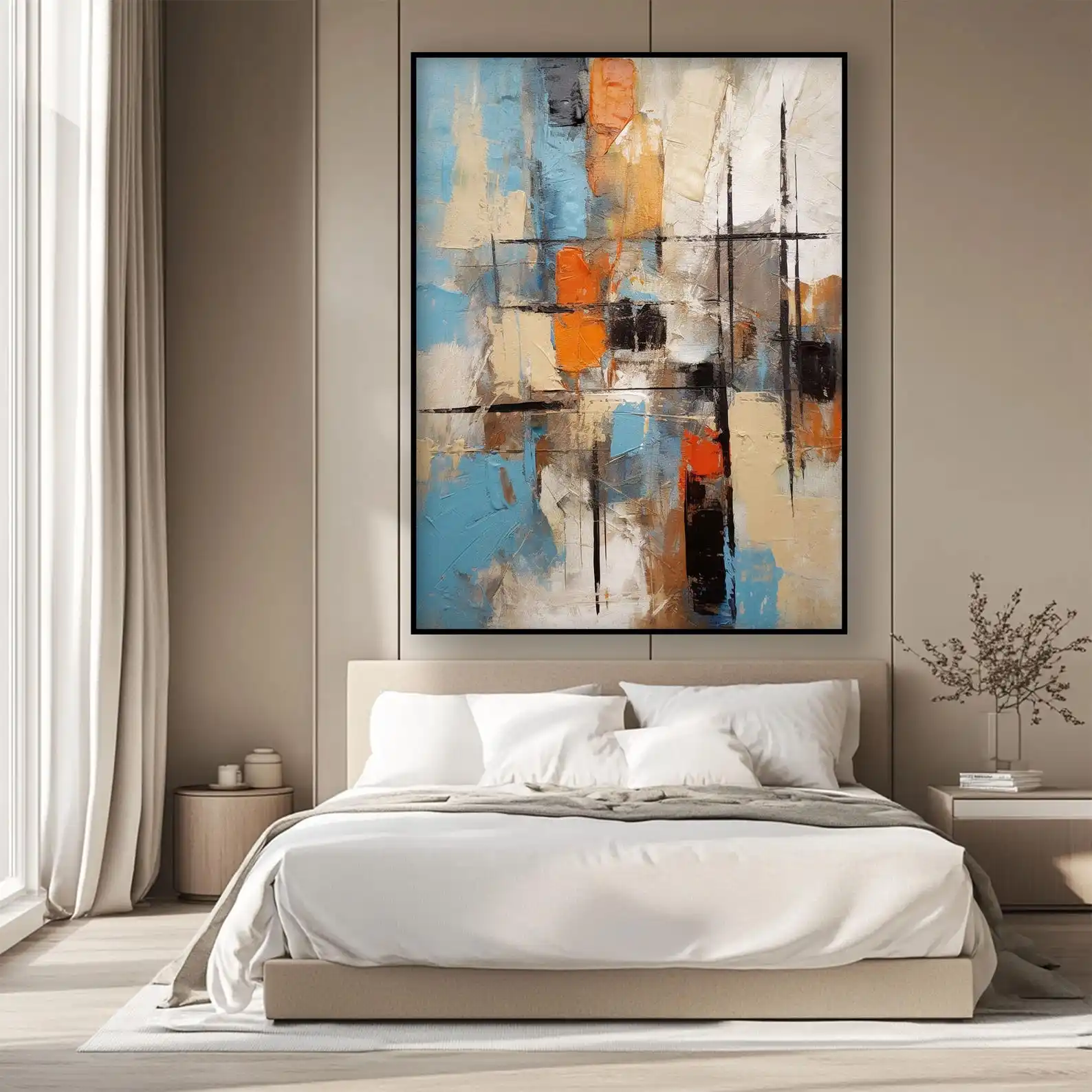 Mhemyo Large Textured Abstract Hand Painted Oil Painting Blue And Orange Impasto Canvas Art Modern Living Room Wall Home Decor
Mhemyo Large Textured Abstract Hand Painted Oil Painting Blue And Orange Impasto Canvas Art Modern Living Room Wall Home Decor