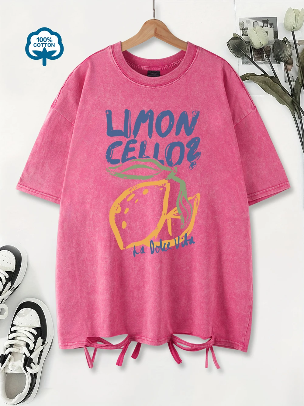 Oversized Washed T-Shirt Women Cotton Lemon Cellos Fruit Prints Tops Summer Comfortable O-Neck Streetwear Street Womans Clothes
Oversized Washed T-Shirt Women Cotton Lemon Cellos Fruit Prints Tops Summer Comfortable O-Neck Streetwear Street Womans Clothes