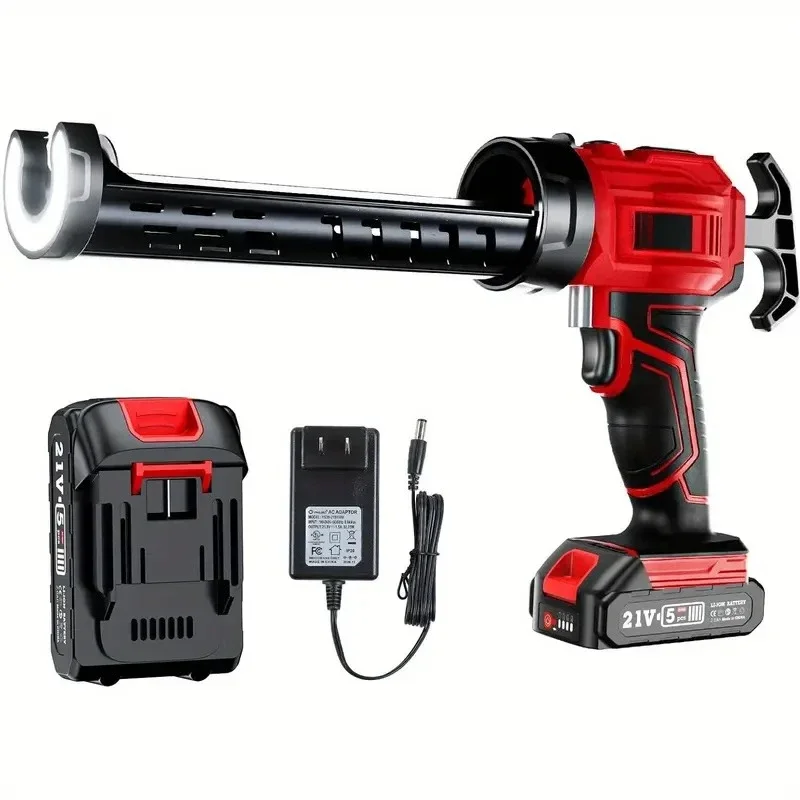 Non-Drip Caulking Gun with Light Emitting Diode Light 10oz/300ml Silicone Gun 4-Speed Adjustable Electric Caulking Gun Kit
Non-Drip Caulking Gun with Light Emitting Diode Light 10oz/300ml Silicone Gun 4-Speed Adjustable Electric Caulking Gun Kit