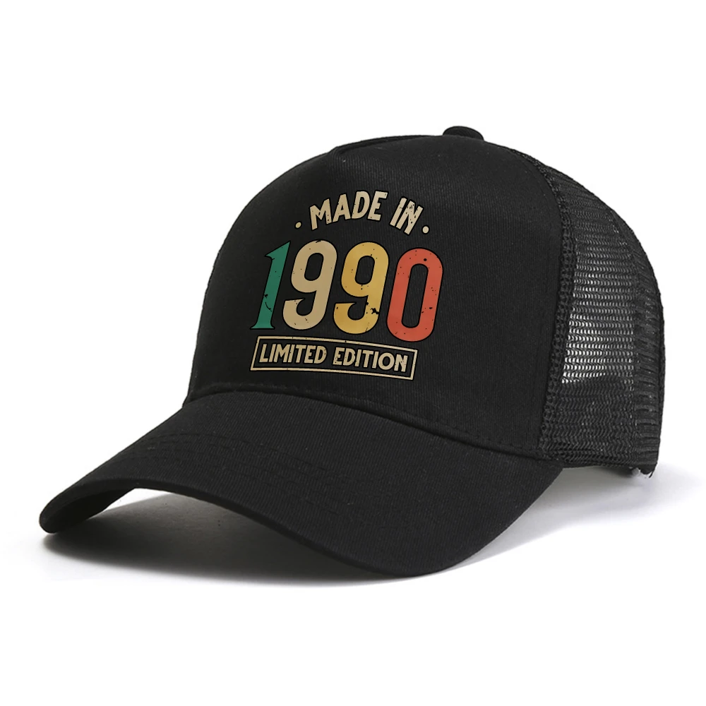Made in 1990 29th Birthday Gift 29 Yrs baseball cap Fashion Casual mesh trucker caps Hip Hop hat Adjustable Visor hat
Made in 1990 29th Birthday Gift 29 Yrs baseball cap Fashion Casual mesh trucker caps Hip Hop hat Adjustable Visor hat