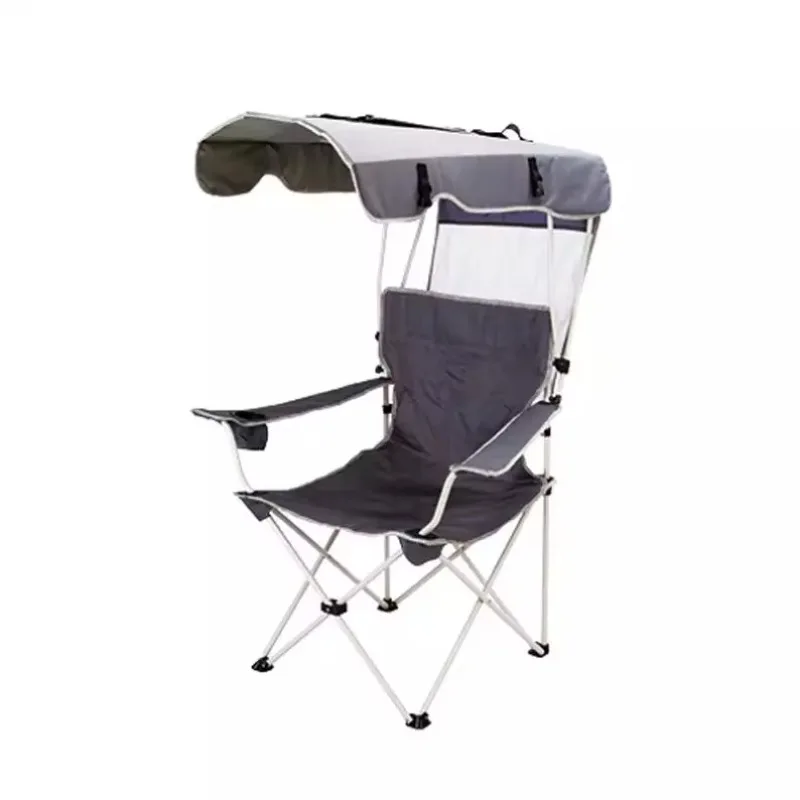 Portable camping beach chair folding lawn chair with canopy awning
Portable camping beach chair folding lawn chair with canopy awning
