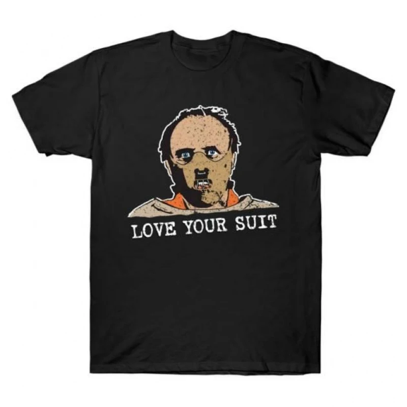 Love Your Suit Silence of the lambs Horror movie Hannibal Gift t shirt Dr Lecter Scary Cannibal Graphic Clothes All size Tee
Love Your Suit Silence of the lambs Horror movie Hannibal Gift t shirt Dr Lecter Scary Cannibal Graphic Clothes All size Tee
