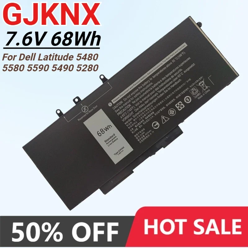 GJKNX 68 Втч аккумулятор для ноутбука DELL Latitude E5480 5580 5490 5590 для DELL Precision M3520 M3530 GD1JP 7,6 В 8500 мАч Bateria
GJKNX 68 Втч аккумулятор для ноутбука DELL Latitude E5480 5580 5490 5590 для DELL Precision M3520 M3530 GD1JP 7,6 В 8500 мАч Bateria
