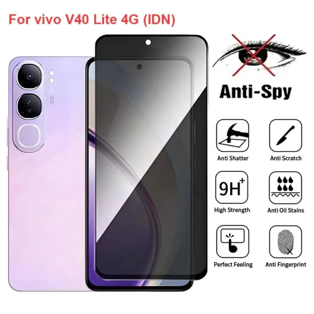 Vivo V40 Anti Spy Privacy Tempered Glass Screen Protector Compatible For Vivov40 Lite 4G (IDN) Phone Film
Vivo V40 Anti Spy Privacy Tempered Glass Screen Protector Compatible For Vivov40 Lite 4G (IDN) Phone Film