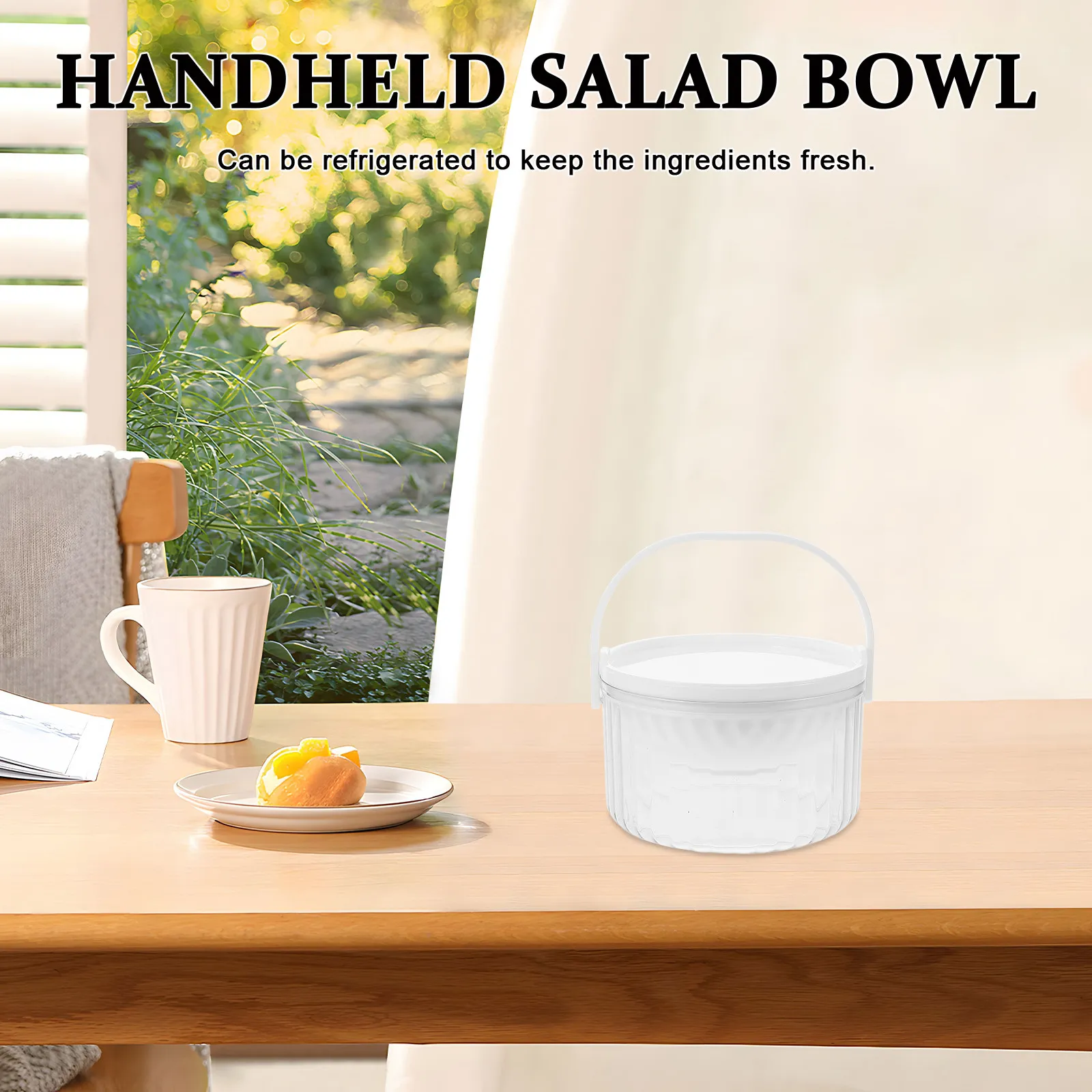Plastic Salad Bowl Storage Container Handle Thick Transparent Design Fridge Keeps Fruits Vegetables Fresh Reusable Salad Prep
Plastic Salad Bowl Storage Container Handle Thick Transparent Design Fridge Keeps Fruits Vegetables Fresh Reusable Salad Prep