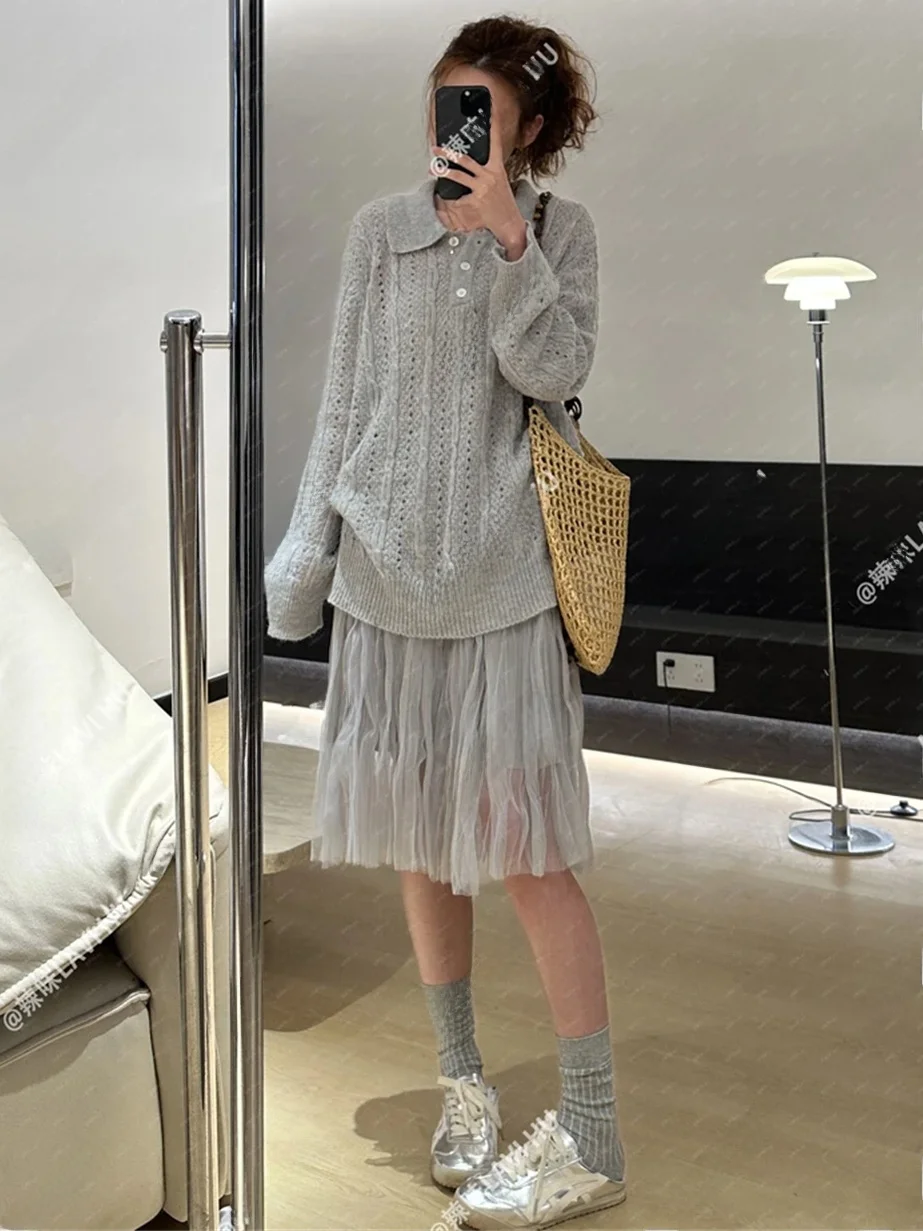 Early Spring Fashion Set Women's Beautiful Flipped Collar Top plus Size Casual Style Half Skirt Trendy Long Sleeve Shirt
Early Spring Fashion Set Women's Beautiful Flipped Collar Top plus Size Casual Style Half Skirt Trendy Long Sleeve Shirt