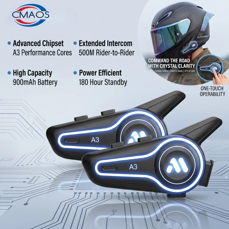 New A3 Motorcycle Helmet Bluetooth 5.4 Headset Noise Reduction Wireless RGB Light 1000mAh Battery Music Player HIFI Waterproof
New A3 Motorcycle Helmet Bluetooth 5.4 Headset Noise Reduction Wireless RGB Light 1000mAh Battery Music Player HIFI Waterproof