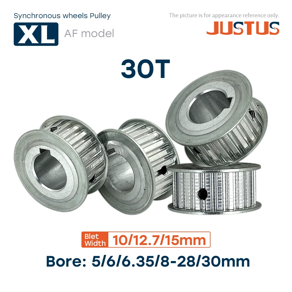 30 Teeth XL AF Type Timing Pulley Bore 5/6/6.35/8/10-28/30mm for 10/12.7/15mm Width Belt Used In Linear Pulley
30 Teeth XL AF Type Timing Pulley Bore 5/6/6.35/8/10-28/30mm for 10/12.7/15mm Width Belt Used In Linear Pulley