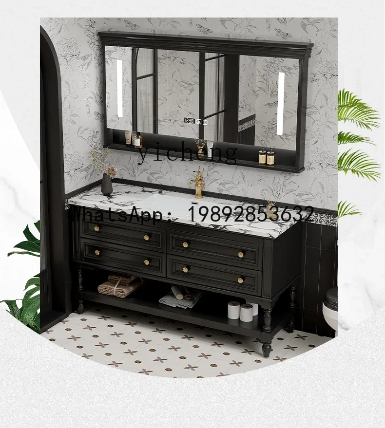 Y1 American Style Solid Wood Bathroom Cabinet Set Oak Floor Standing Bathroom Cabinet Washstand Sink
Y1 American Style Solid Wood Bathroom Cabinet Set Oak Floor Standing Bathroom Cabinet Washstand Sink