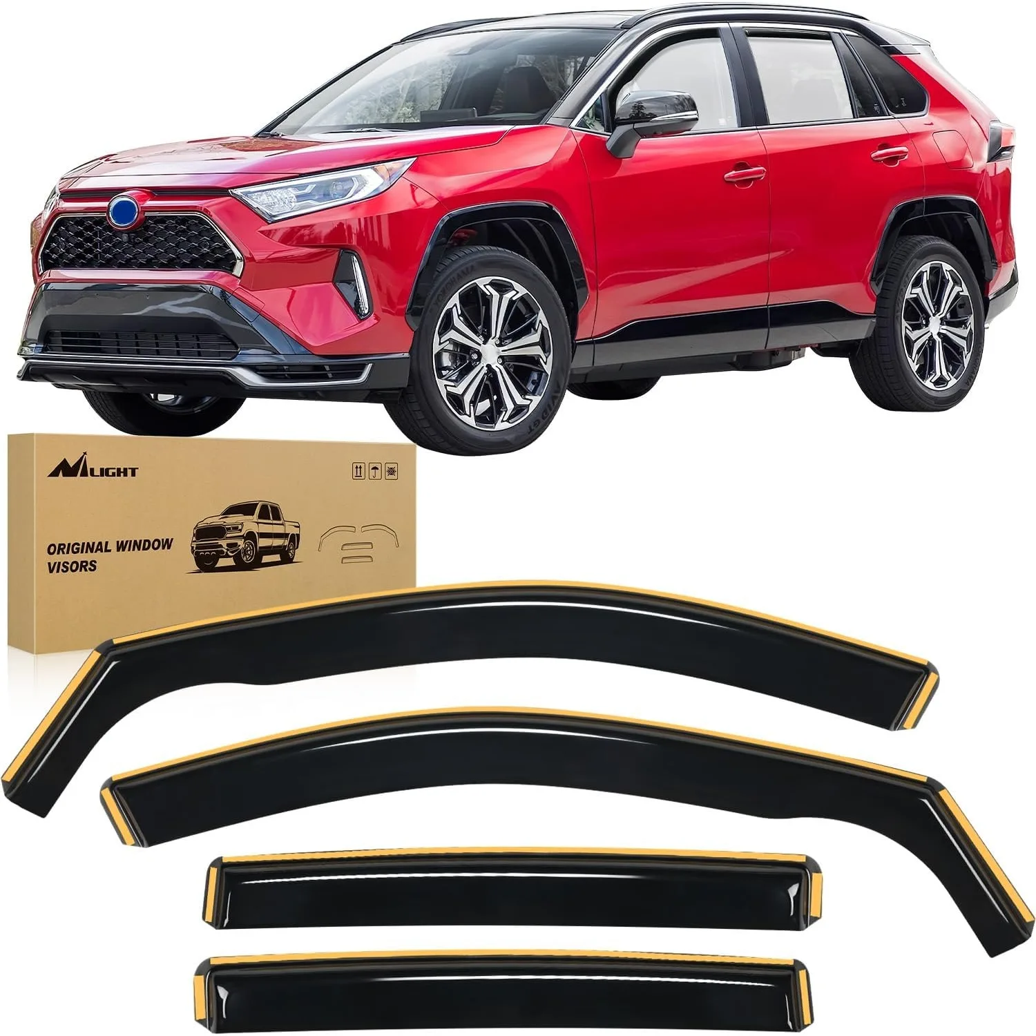 Nilight in Channel Durable Rain Guards for Toyota RAV4 2019 2020 2021 2022 2023 2024 Window Deflectors,Vent Window Visors 4PCS
Nilight in Channel Durable Rain Guards for Toyota RAV4 2019 2020 2021 2022 2023 2024 Window Deflectors,Vent Window Visors 4PCS
