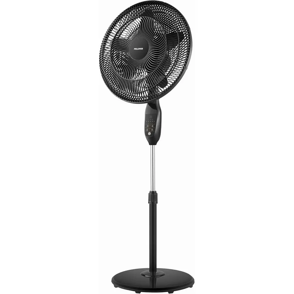 18 Inch 5-Blade Oscillating Pedestal Fan with Adjustable Stand, Remote Control, LED Display, 5-Speed Settings, 7-Hour Timer, Bla
18 Inch 5-Blade Oscillating Pedestal Fan with Adjustable Stand, Remote Control, LED Display, 5-Speed Settings, 7-Hour Timer, Bla