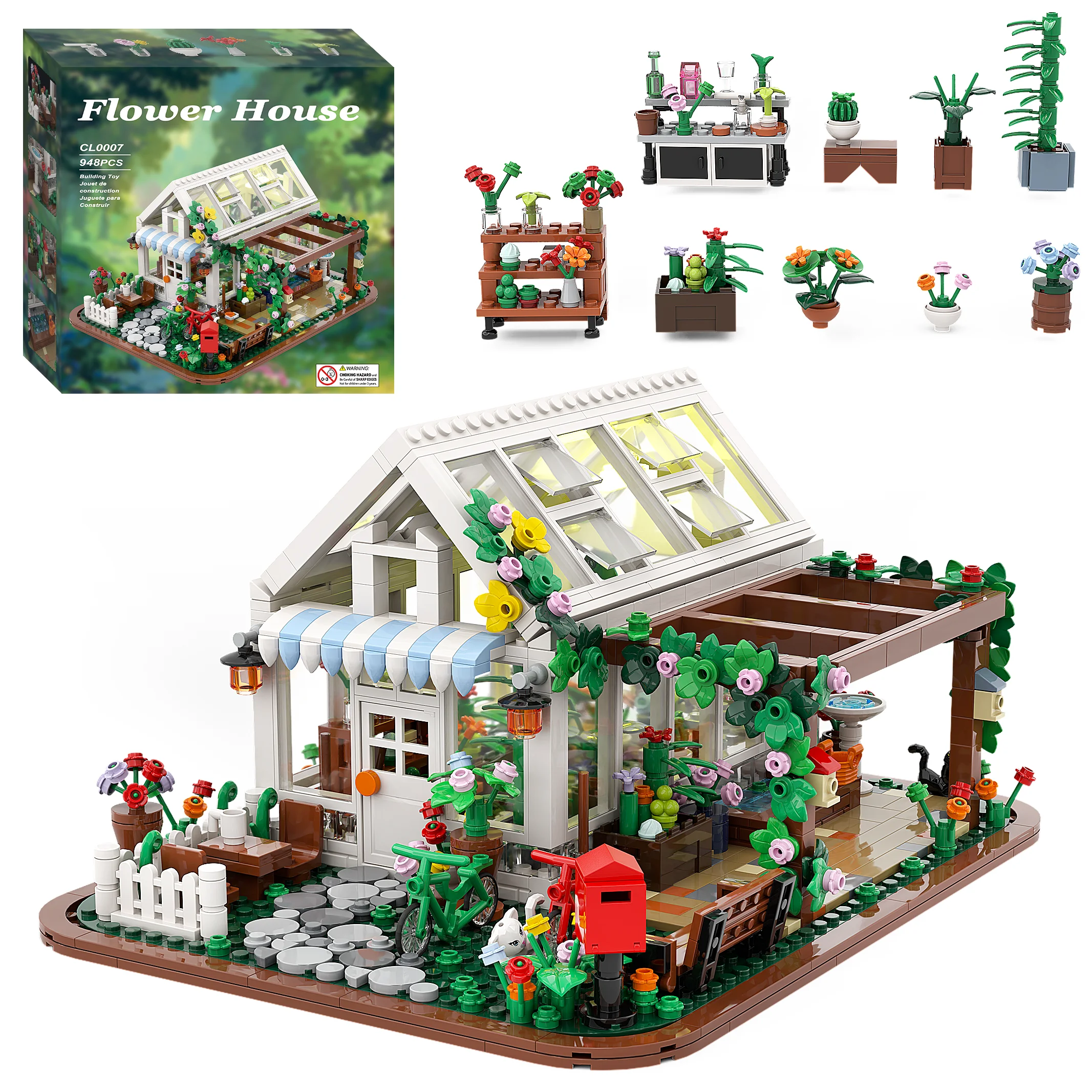 948 PCS Flower House Building Set, Garden House Building Toy with LED Light, Creative Building Playset, Great Gift for Friends
948 PCS Flower House Building Set, Garden House Building Toy with LED Light, Creative Building Playset, Great Gift for Friends