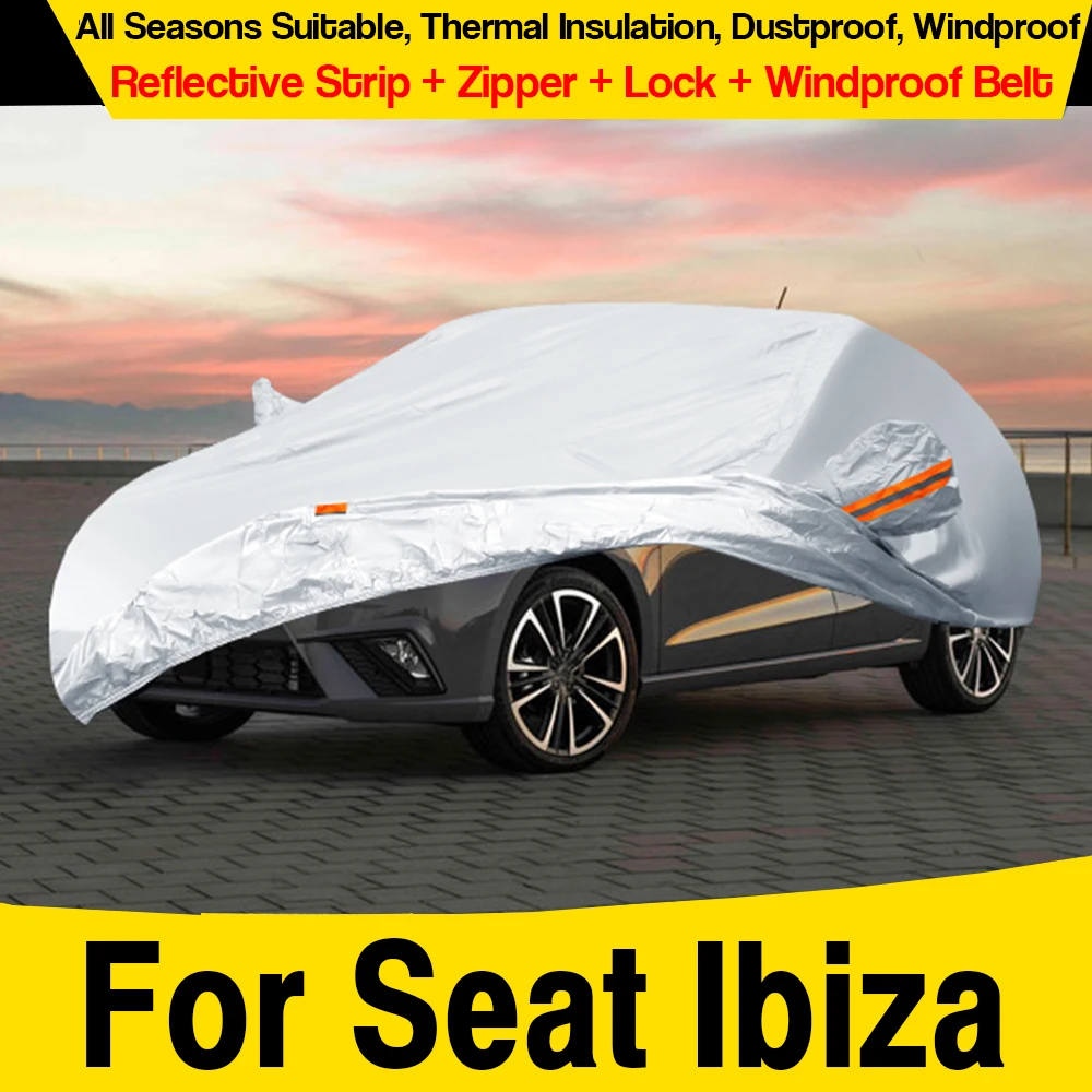 Silver Car Cover Outdoor Sun Rain Snow Dust Scratch Prevent Auto Cover Windproof For Seat Ibiza 1994-2025
Silver Car Cover Outdoor Sun Rain Snow Dust Scratch Prevent Auto Cover Windproof For Seat Ibiza 1994-2025