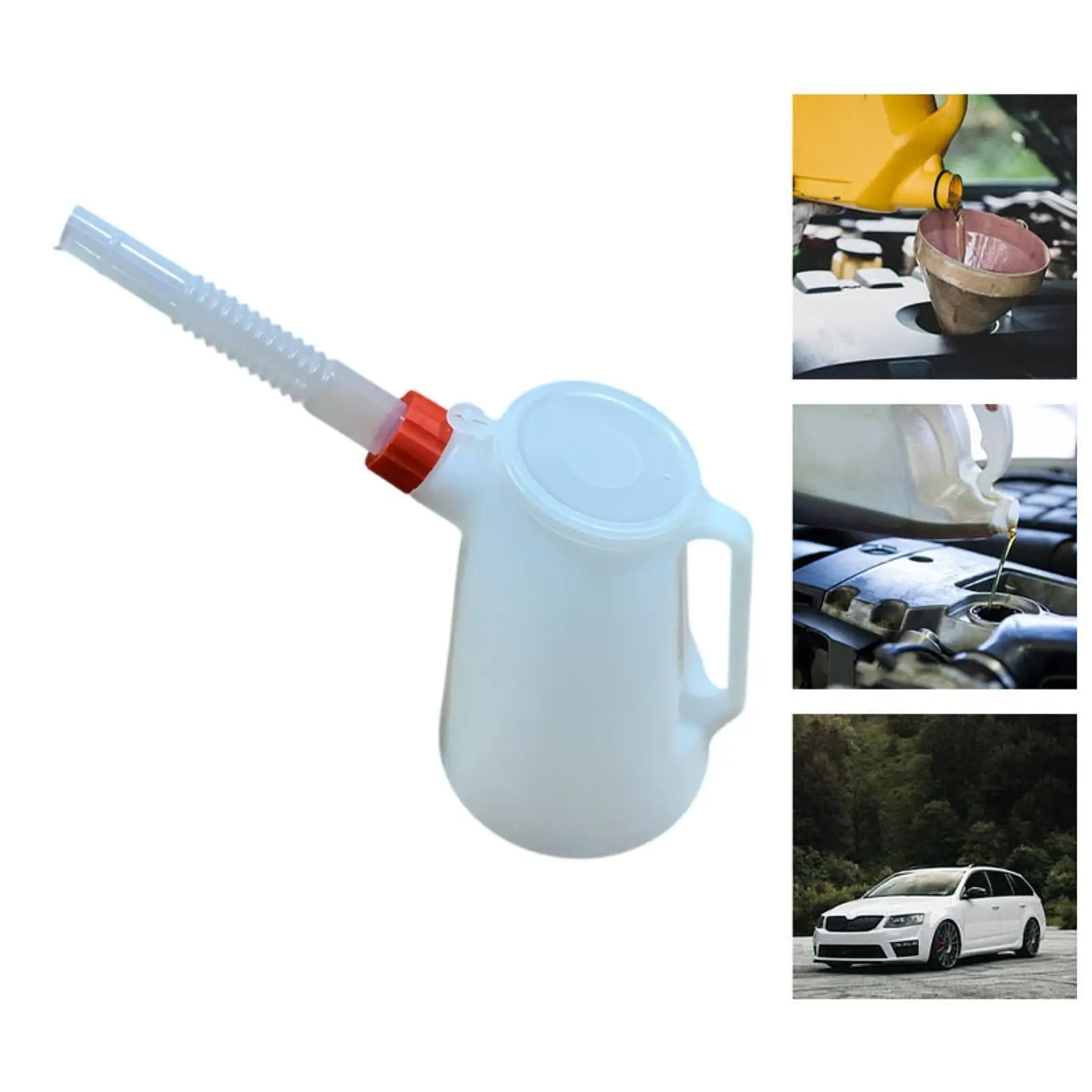 Oil Container Dispenser with Lid Sealing Cap Oil Measuring Jug Sturdy Material for Car Motorcycle Boat Fuel Maintenance
Oil Container Dispenser with Lid Sealing Cap Oil Measuring Jug Sturdy Material for Car Motorcycle Boat Fuel Maintenance