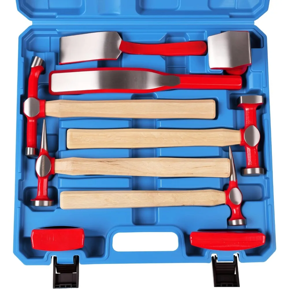 9pc Heavy Duty Auto Body Fender Repair Kit Carbon Steel Hammer Dolly Set with Hickory Handle
9pc Heavy Duty Auto Body Fender Repair Kit Carbon Steel Hammer Dolly Set with Hickory Handle
