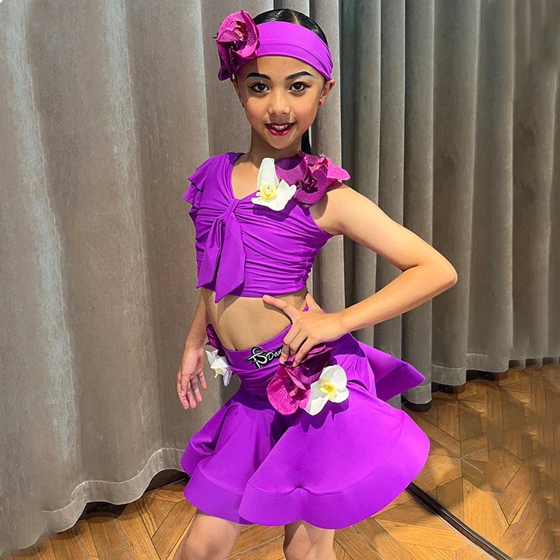 Children'S Latin Dance Professional Clothes Girls Purple Latin Top Skirts Latin Dance Costume Stage Performance Dresses SL9063
Children'S Latin Dance Professional Clothes Girls Purple Latin Top Skirts Latin Dance Costume Stage Performance Dresses SL9063