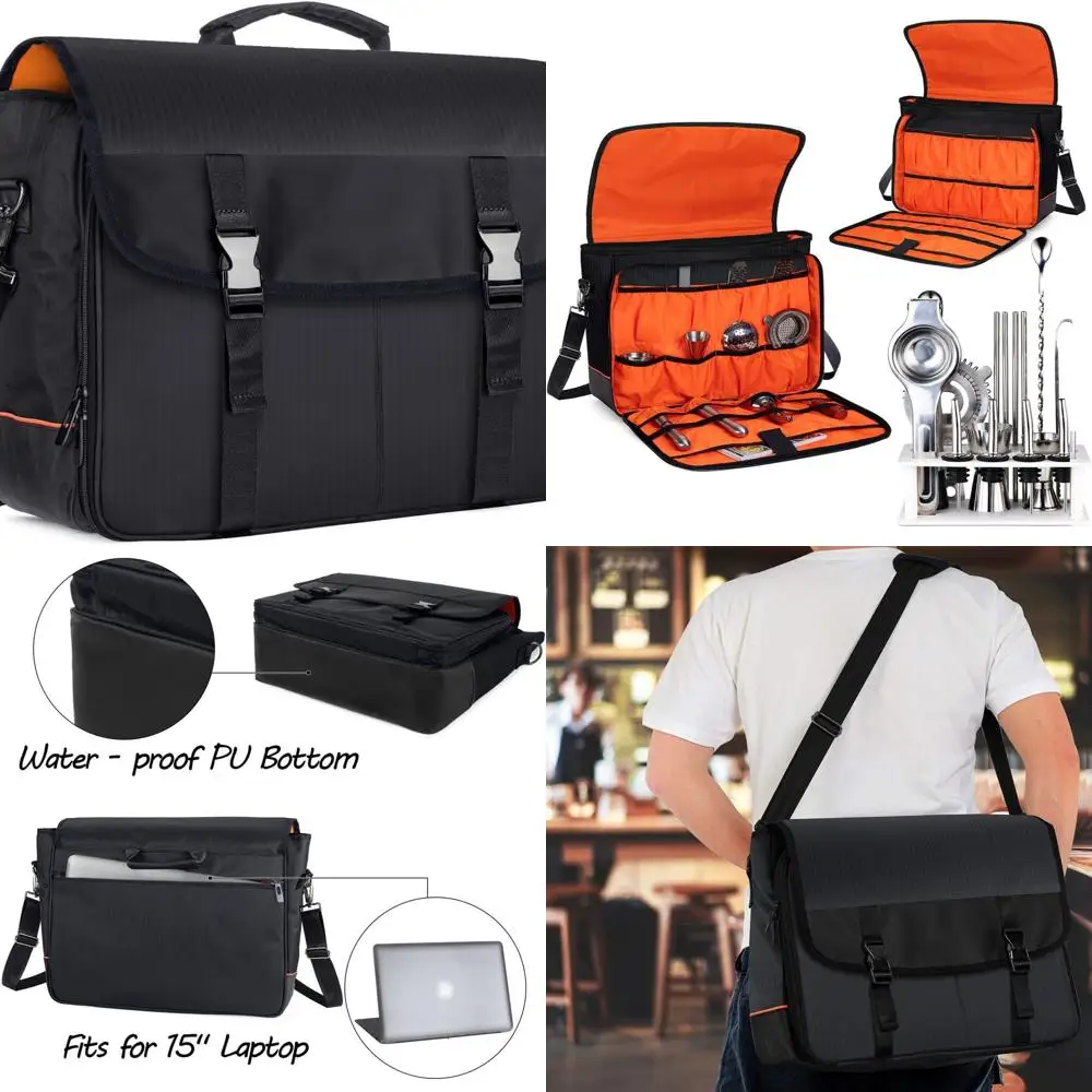 Portable Bartending Kit Bag with Padded Sections for Bar Tools and Wine Bottles, Ideal for Home and Outdoor Parties, Black
Portable Bartending Kit Bag with Padded Sections for Bar Tools and Wine Bottles, Ideal for Home and Outdoor Parties, Black