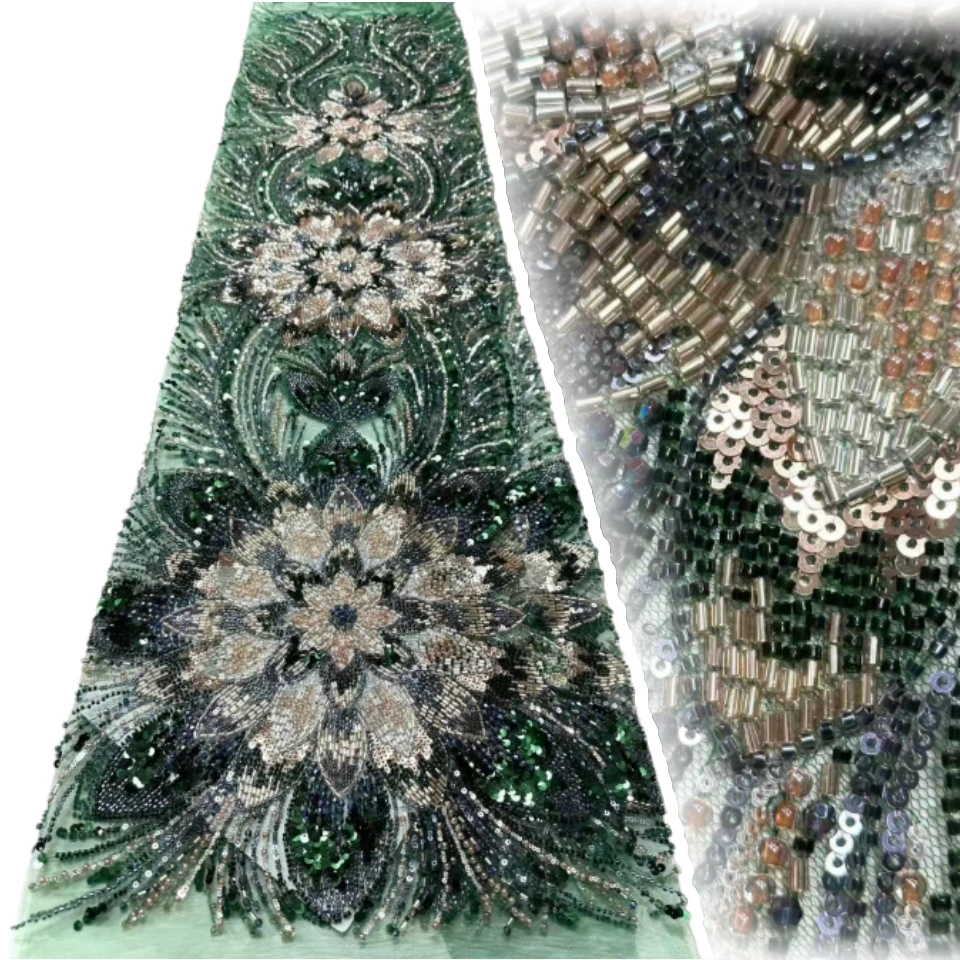 French Mesh Bridal Lace Fabric Beads African Sequins Lace 2026 Hot Sale Nigerian Beads for Women Wedding Dress 5 Yards SZ1817
French Mesh Bridal Lace Fabric Beads African Sequins Lace 2026 Hot Sale Nigerian Beads for Women Wedding Dress 5 Yards SZ1817