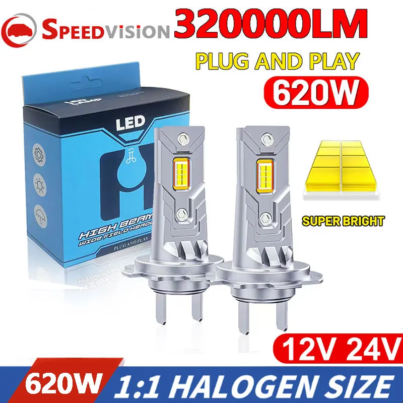 H7 LED Headlight Bulb Mini Wireless 620W 320000LM 6000K High Power CSP Car Headlamp Auto Diode Lamp H7 Turbo Led 12V Car Light
H7 LED Headlight Bulb Mini Wireless 620W 320000LM 6000K High Power CSP Car Headlamp Auto Diode Lamp H7 Turbo Led 12V Car Light