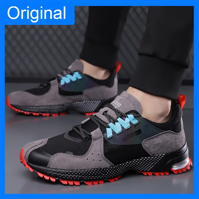 Men Sports Shoes Retro Leather Light Rebound Comfort Fashion Non Slip Soft Sole Outdoor Travel Shoes Breathe Lace Running Shoes
Men Sports Shoes Retro Leather Light Rebound Comfort Fashion Non Slip Soft Sole Outdoor Travel Shoes Breathe Lace Running Shoes