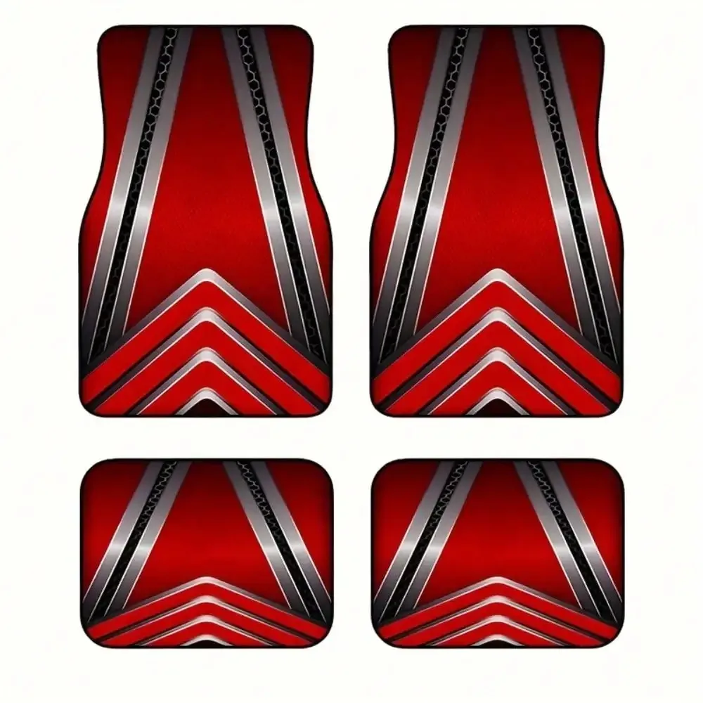 4pcs Red and black geometric pattern cool car floor mats, suitable for cars, trucks and SUVs, Made of
4pcs Red and black geometric pattern cool car floor mats, suitable for cars, trucks and SUVs, Made of