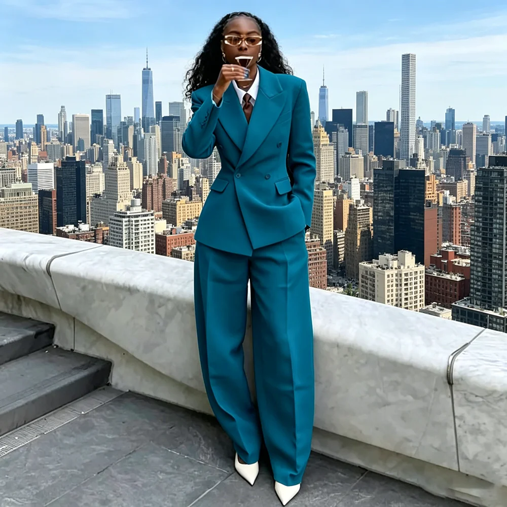 Chic Professional Women's 2-Piece Suit Double Breasted Peaked Lapel Jacket+Pants Set Tailored Office Outfit Evening Party Wear
Chic Professional Women's 2-Piece Suit Double Breasted Peaked Lapel Jacket+Pants Set Tailored Office Outfit Evening Party Wear