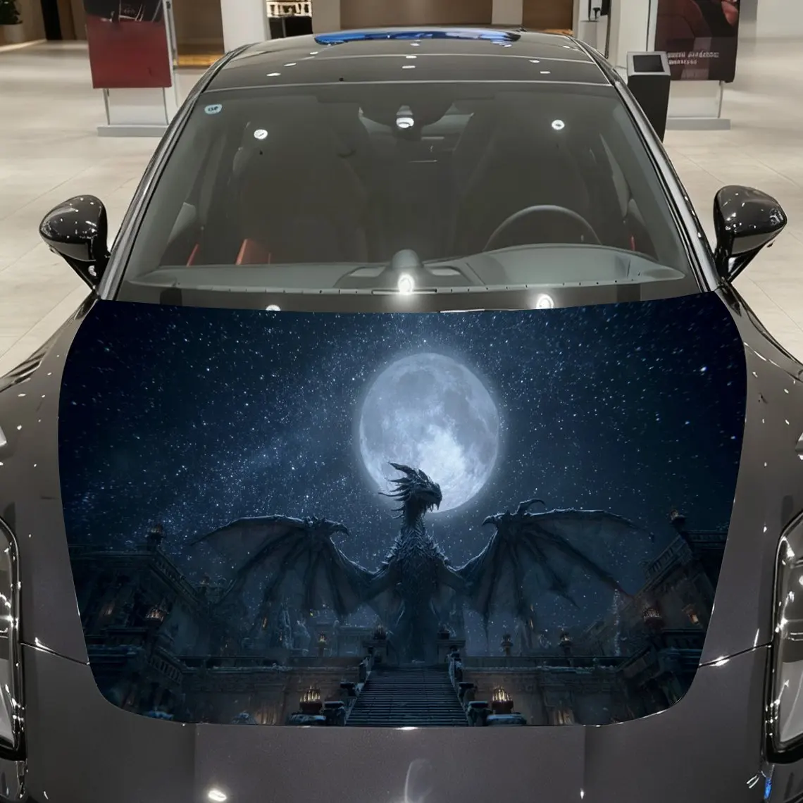 Gothic Black Dragon Guarding Castle Car Vinyl Wrap, PVC Material Waterproof Car Hood Sticker, Self-Adhesive Scratch-Resistant St
Gothic Black Dragon Guarding Castle Car Vinyl Wrap, PVC Material Waterproof Car Hood Sticker, Self-Adhesive Scratch-Resistant St