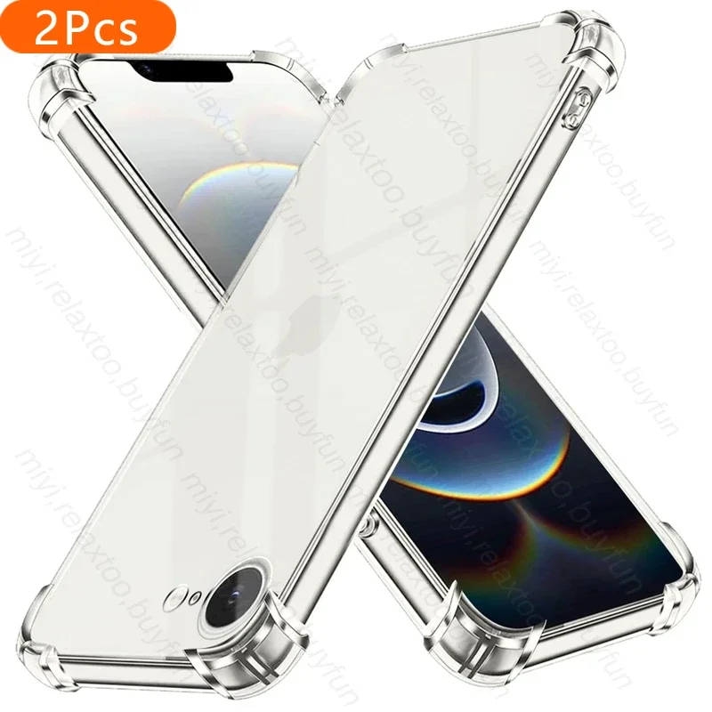 2Pcs Transparent Clear Crystal Silicone Soft Cover For Apple iPhone16e iPhone 16e 16 e e16 Case Thin Airbags Shockproof Coque i
2Pcs Transparent Clear Crystal Silicone Soft Cover For Apple iPhone16e iPhone 16e 16 e e16 Case Thin Airbags Shockproof Coque i