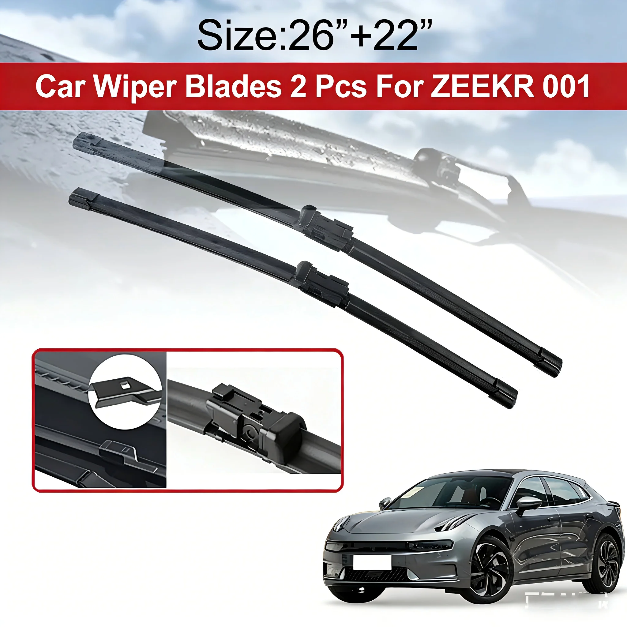 For ZEEKR 001 2021 2022 2023 2024 Car Wiper Blade Car Accessories 2 PCS Front Windshield Wiper Brush Cutter Item
For ZEEKR 001 2021 2022 2023 2024 Car Wiper Blade Car Accessories 2 PCS Front Windshield Wiper Brush Cutter Item