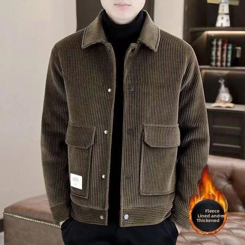 Thickened Corduroy Jacket Stand Collar Warm Casual Outerwear for Youth Autumn Winter New Style Cleanfit Style Kids PU Material
Thickened Corduroy Jacket Stand Collar Warm Casual Outerwear for Youth Autumn Winter New Style Cleanfit Style Kids PU Material