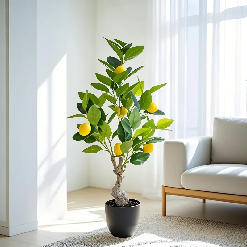 60cm Artificial Lemon Tree, Real-touch Simulated Green Planting Tree, Including Black Flower Pots, Suitable for Home Decoration
60cm Artificial Lemon Tree, Real-touch Simulated Green Planting Tree, Including Black Flower Pots, Suitable for Home Decoration